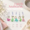 12 ADET FİGÜRLÜ ANAHTARLIK MİX = DESEN - RENK (5047)