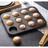 12 Bölmeli Metal Yapışmaz Muffin Kek Kalıbı