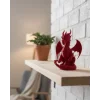 12 cm Kırmızı Ejderha Figürü Koleksiyonluk Dekoratif Biblo