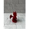 12 cm Kırmızı Ejderha Figürü Koleksiyonluk Dekoratif Biblo