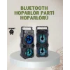 1200 mAh Şarjlı LED Işıklı Bluetooth Hoparlör – FM Radyolu, Hafıza Kart Destekli