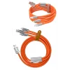 120W 3 İn 1 Uyumlu Silikon Şarj Kablosu Hızlı Şarj Kablosu