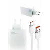 120W Şarj Aleti Hızlı Çift Turbo Şarj Aleti Seti Beyaz