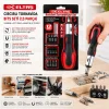 13PCS SİLİKON SAP - CR-V CIRCIRLI TORNAVİDA BİTS SETİ 3 KADEME - ÇİFT YÖNLÜ - MANYETİK UÇ TUTUCU (5047)