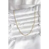 14K Gold Renk Kaplama Ezme Zincir Model CM Kadın Kolye