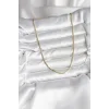 14K Gold Renk Kaplama Ezme Zincir Model CM Kadın Kolye