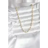 14K Gold Renk Kaplama Topçuklu Zincir Model CM Kadın Kolye