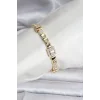 14K Gold Renk Kaplama Zirkon Taşlı CM Kadın Bileklik