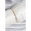 14K Gold Renk Kaplama Zirkon Taşlı CM Kadın Bileklik