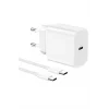 15/Pro/Pro Max 25W İOS Uyumlu Hızlı Şarj Aleti Adaptörlü Beyaz