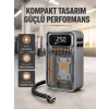 150 PSI Kablosuz Şarjlı Hava Pompası – LED Ekranlı ve Otomatik Kapanma Özellikli