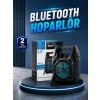 15W Güçlü Ses Çıkışlı Bluetooth Hoparlör FM Radyo ve Mikrofon Destekli