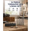 16 Parça Bits, Adaptör Ve Tornavida Ucu Seti