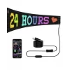 16x96 LED Yazı Paneli 60 cm Esnek RGB Işıklı Programlanabilir Ekran