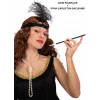 1920'ler Gatsby Aksesuar Seti – Siyah Charleston Saç Bandı &amp; Sigaralık (5047)