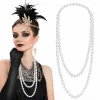1920 Gatsby İnci Kolye – Vintage Uzun Beyaz İnci Kolye (5047)