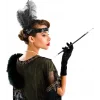 1920ler Gatsby Aksesuar Seti – Siyah Charleston Saç Bandı & lık