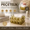 19X13X9CM KAHVERENGİ ŞEFFAF YAYLI MASAÜSTÜ BUBBLE DEKORATİF BULUT PEÇETELİK (5047)