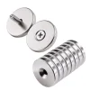 2 Adet 25x10/5x5,5 mm Neodyum Mıknatıs Havşa Delikli Magnet Vida Atılabilir N35 Nikel Paslanmaz