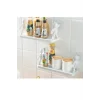 2 Adet Özel Raf Baharatlık -Makyaj Malzeme Rafı Kendinden Yapışkanlı Banyo Mutfak Organizer Raf