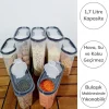 2 Kapaklı Ölçekli Erzak Kuru Gıda Saklama Kutusu Kabı - 1,7 Litre - SA935 (5047)