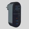 2 USB,1 TYPE-C Girişli 1'li Çocuk Korumalı,Isıya Karşı Dayanıklı 2500Watt Termal Akım Korumalı Priz (5047)