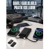 20.000 Mah Led Işıklı LCD Ekran USB Girişli Type-C Lightning Powerbank Yeni Nesil