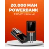 20.000 mAh Powerbank – 22.5W Hızlı Şarj, Çok Kablolu, Dijital Göstergeli