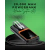 20000 mAh Taşınabilir Powerbank | Çok Kablolu, Hızlı Şarj Destekli (22.5W)