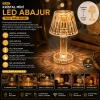 24 ADET KRİSTAL DAMLALI MUMLUK - MASA LAMBA ABAJUR MİNİ PİLLİ (5047)