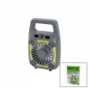 2İN1=MİNİ FAN - FENER USB ŞARJ 2 KADEME HIZ LAMBA=4 FONKSİYON - 10W SU GEÇİRMEZ TAŞIMA KULP MİNİ VANTİLATÖR GS-265 (5047)