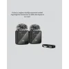 2’li Kablosuz Yaka Mikrofonu Type-C ve Lightning Uyumlu Profesyonel Set