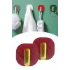 2li Yapışkanlı Retro Askılık Dolap Kapak Kulpu Kırmızı (5047)