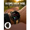 3 Bileklikli Amoled Akıllı Saat Bluetooth Çağrı ve Sağlık Takipli Yeni Nesil