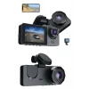 3 Kameralı 2 İnç 1080P Araç İçi Kamera Sürüş Kamerası CarPlay
