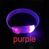 3 Modlu Pilli LED Işıklı Esnek Parti Bilekliği Mor (5047)