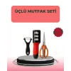 3 Parçalı Çok Fonksiyonlu Mutfak Makas Seti – Paslanmaz Çelik, Ergonomik Tasarım