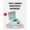 3-ü-1 Gece Işığı Bluetooth Hoparlör Dijital Saat Vintage Plak Çalar Tasarımlı