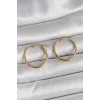 316 Çelik Gold Renk 22mm Kadın Halka Model Kadın Küpe
