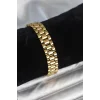 316L Çelik Gold Renk 12 mm Kalınlık Erkek Bileklik