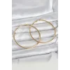 316L Çelik Gold Renk 60 mm Halka Kadın Küpe