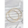 316L Çelik Gold Renk 80 mm Kadın Halka Küpe