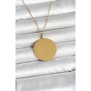 316L Çelik Gold Renk Ayetel Kürsi ve Allah Yazılı Kolye