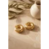 316L Çelik Gold Renk Çiftli Earcuff Küpe