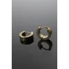316L Çelik Gold Renk Halka Model Çift Küpe