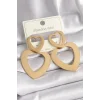 316L Çelik Gold Renk Kalp Model Kadın Küpe