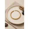 316L Çelik Gold Renk Kral Zincir Model Erkek Bileklik