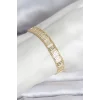 316L Çelik Gold Renk Labirent Model Kadın Bileklik