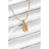 316L Çelik Gold Renk Mini Külçe Altın Model Kolye