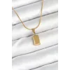 316L Çelik Gold Renk Mini Külçe Altın Model Kolye